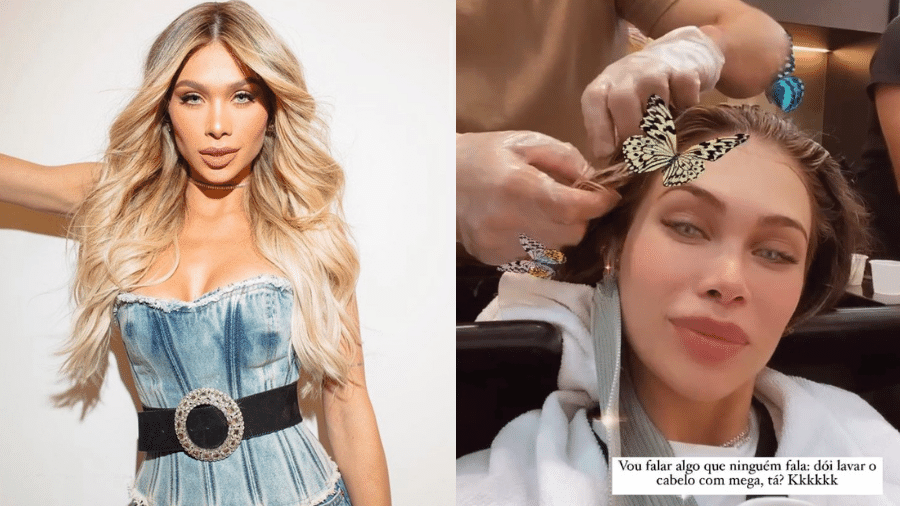 Flavia Pavanelli revelou "segredo" por trás de extensões ao lavar cabelo no salão, em São Paulo - Reprodução/Instagram/@flaviapavanelli