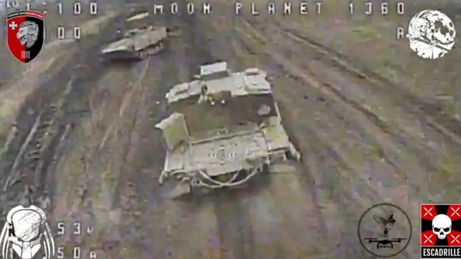 Tanque Ladoga é atacado na Ucrânia - Reprodução