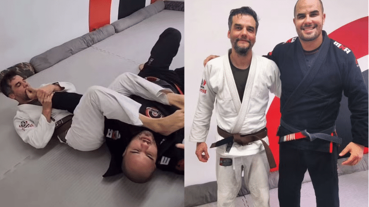 Wagner Moura aparece lutando jiu-jítsu