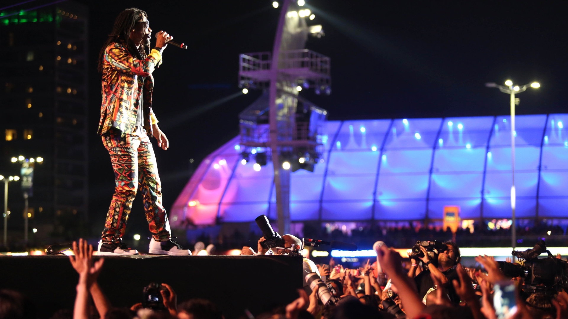 27.set.2015 - A banda carioca Cidade Negra abre o palco Mundo no último dia do Rock in Rio 2015, embalando o público com clássicos. - Marcon Antônio Teixeira/UOL