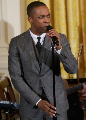 O ator Leslie Odom Jr., uma das estrelas de "Hamilton", se apresenta na Casa Branca - Chip Somodevilla/Getty Images