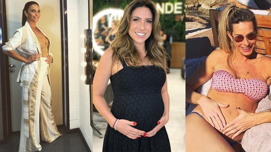 Ivete Sangalo, Patrícia Abravanel e Mariana Weickert vão ser mamães em 2018 - Reprodução/Instagram ivetesangalo/patriciaabravanel/marianaweickert
