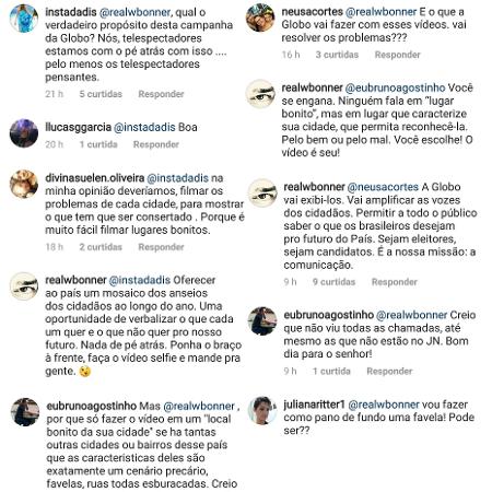 William Bonner discute com telespectadores desconfiados da campanha "O Brasil que Eu Quero" - Montagem/Reprodução/Instagram - Montagem/Reprodução/Instagram