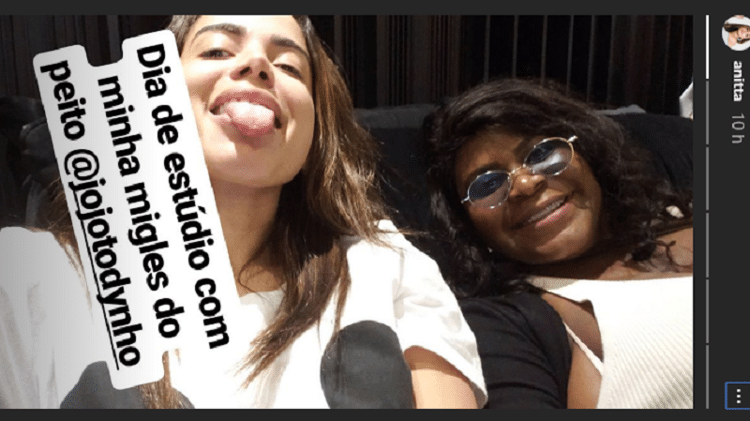 Anitta e Jojo Todynho em estúdio - Reprodução/Instagram - Reprodução/Instagram