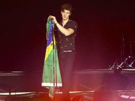 Shawn Mendes durante show no VillaMix Festival Goiânia - Manuela Scarpa/Brazil News