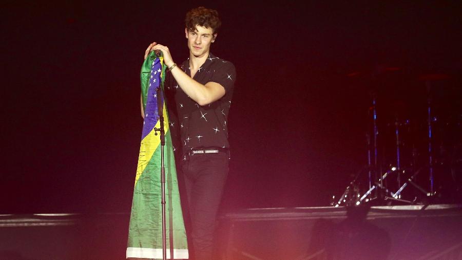 Shawn Mendes durante show no VillaMix Festival Goiânia - Manuela Scarpa/Brazil News