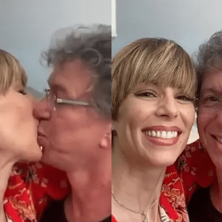 Ana Furtado e Boninho curtem tarde romântica observando arco-íris - Reprodução/Instagram