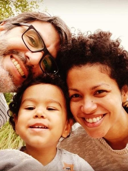 Cynthia Rachel com o marido e o filho - Reprodução/Instagram
