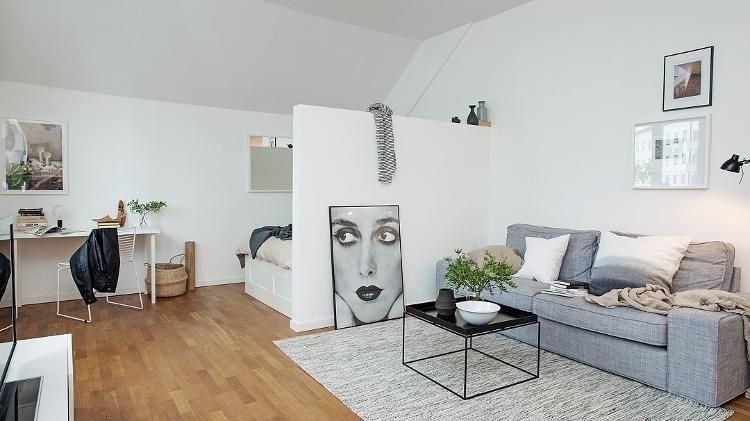 Kitnet minimalista - Reprodução/Pinterest - Reprodução/Pinterest