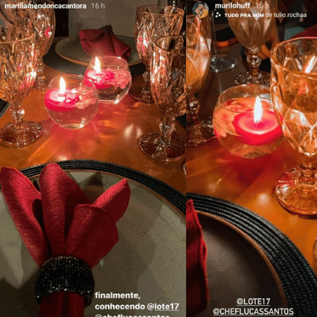 Marília Mendonça e Murilo Huff jantam juntos - Reprodução/Instagram - Reprodução/Instagram