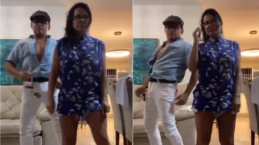 Gretchen e o marido, Esdras de Souza, fazem dança nas redes sociais - Reprodução/Instagram