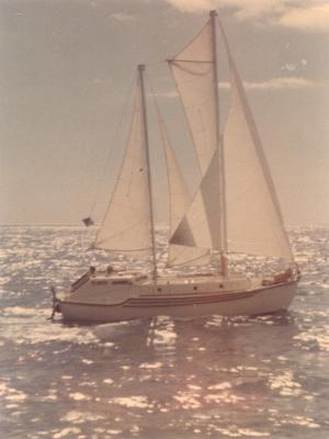 O veleiro construído por Ron - Arquivo pessoal - Arquivo pessoal