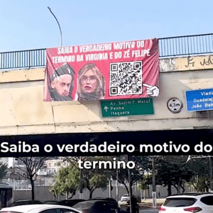 De Virgínia e Zé Felipe a traição exposta, faixas ilegais tomam vias de SP