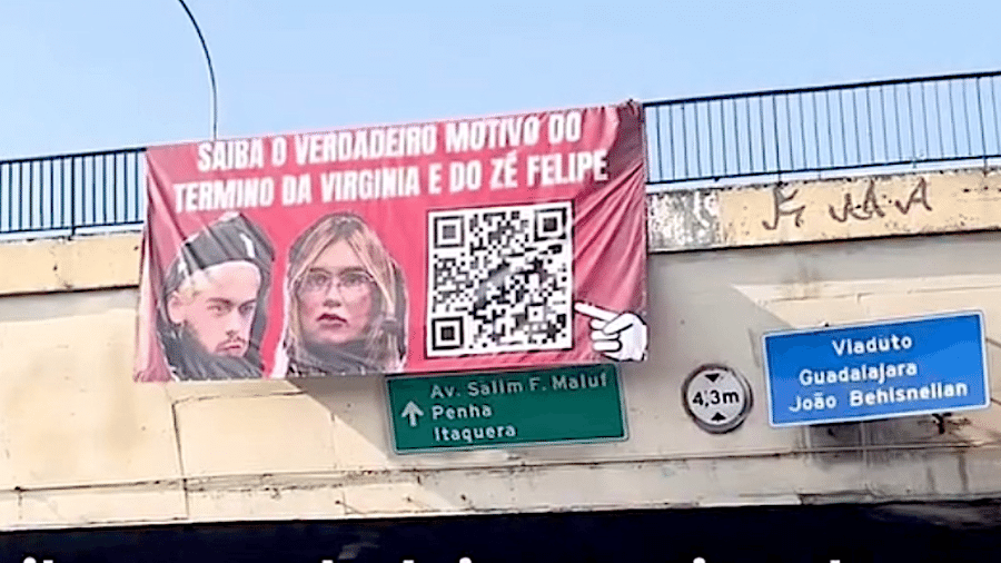 QR Code em uma das vias mais movimentadas da capital paulista desviou a atenção dos motoristas nos últimos dias QR Code em uma das vias mais movimentadas da capital paulista desviou a atenção dos motoristas nos últimos dias