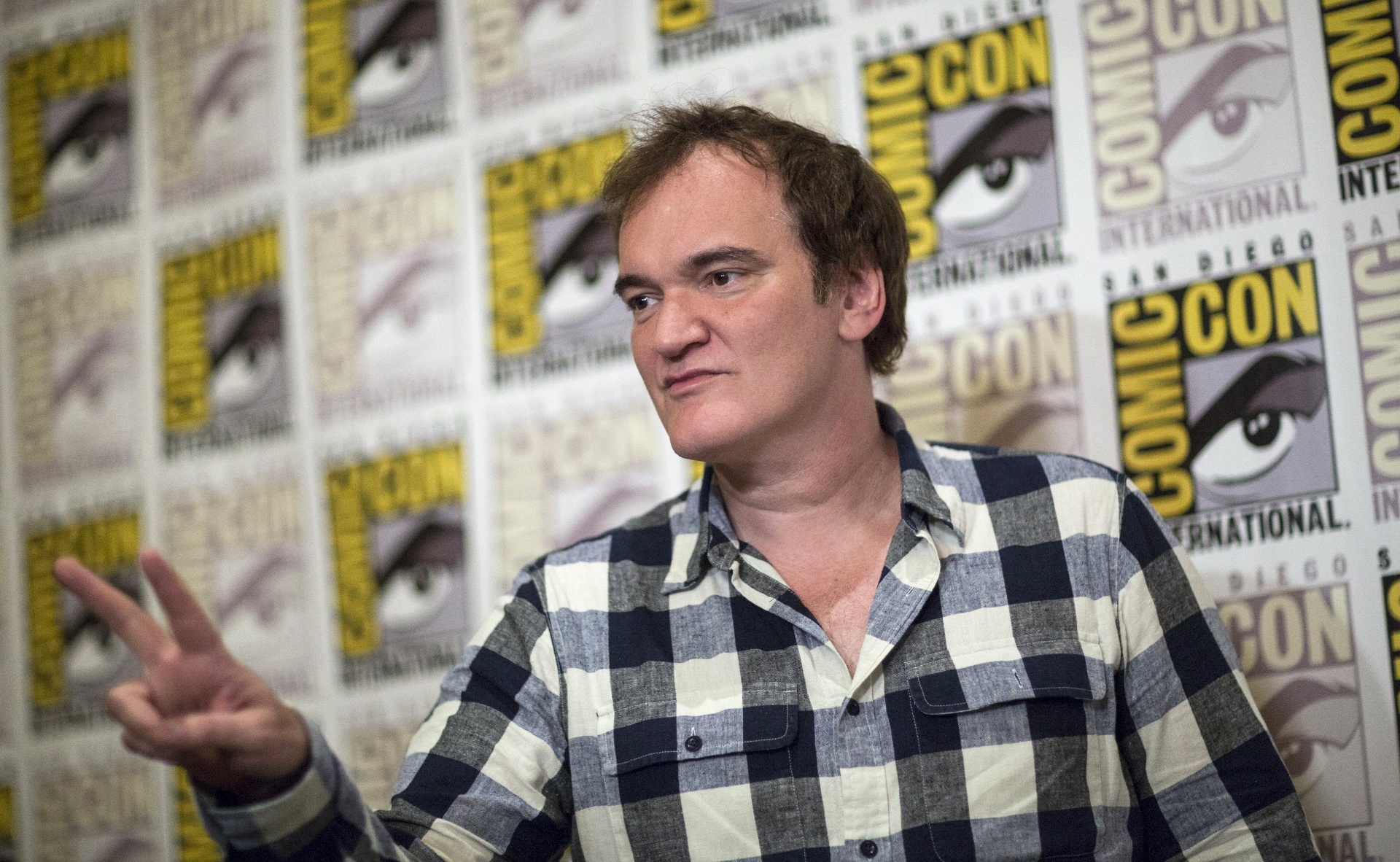 11.jul.2015 - Quentin Tarantino participa de painel de seu faroeste "The Hateful Eight" na Comic-Con - Mario Anzuoni/Reuters