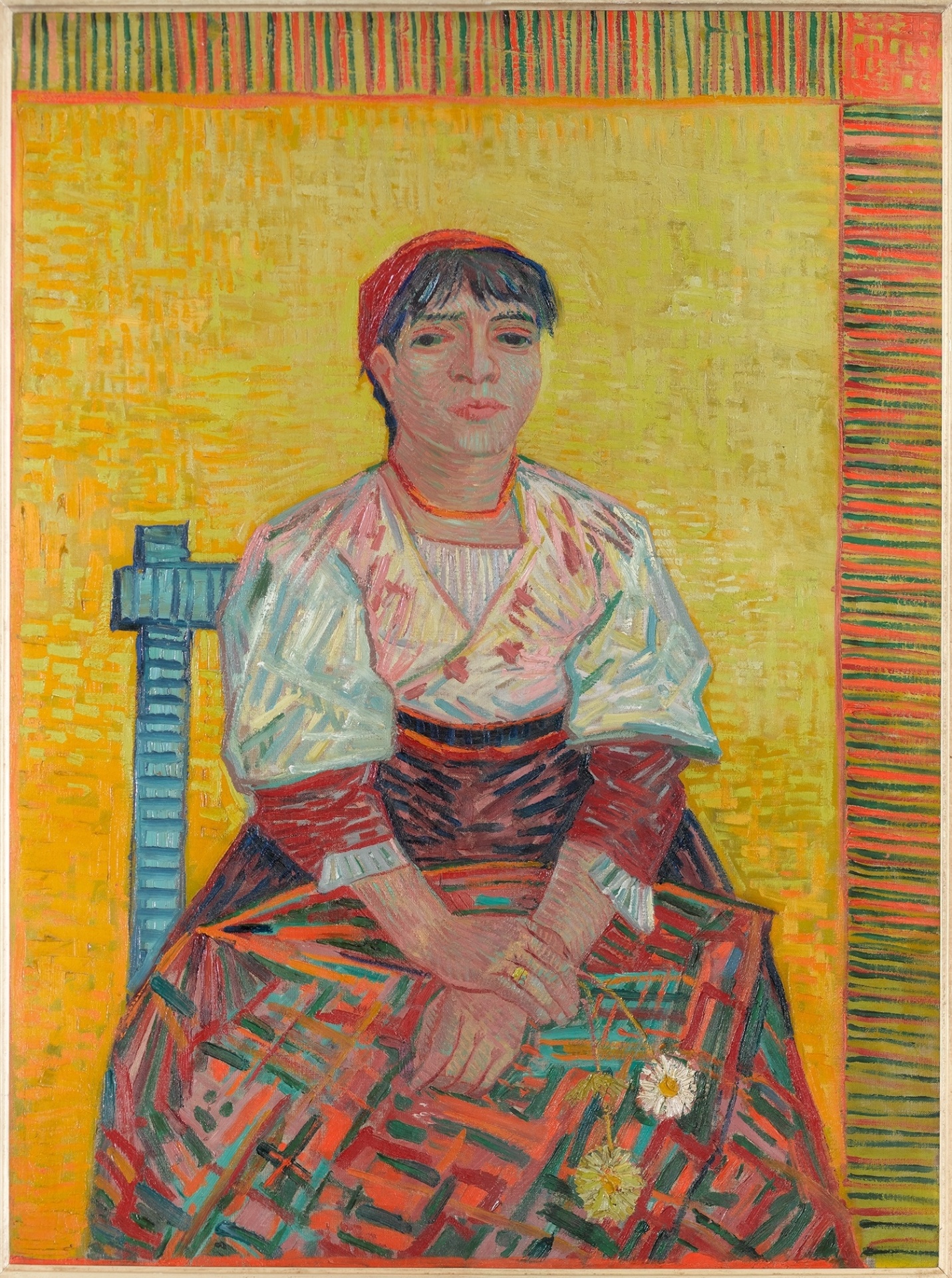 L'italienne [A italiana], 1887, de Vincent van Gogh (1853-1890), estará na exposição "O Triunfo da cor. O pós-impressionismo: obras-primas do Musée d'Orsay e do Musée de l'Orangerie", no CCBB - Musée d'Orsay, Dist. RMN-Grand Palais / Patrice Schmidt