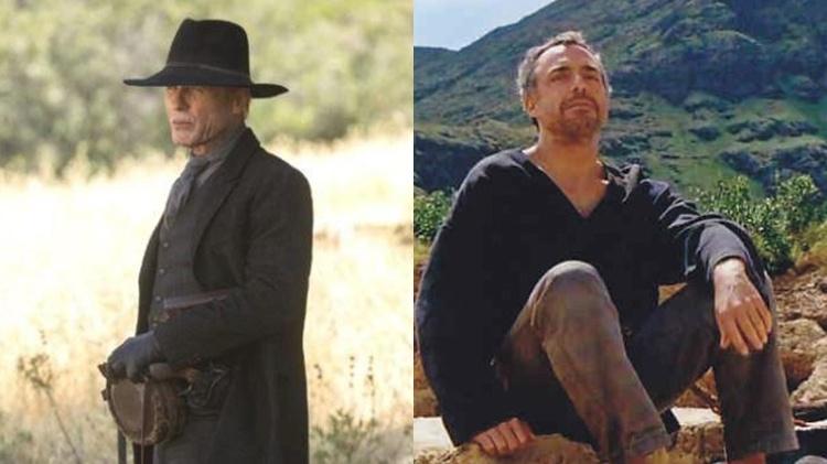 Os homens de preto em "Westworld" e "Lost" - Reprodução e Montagem/UOL - Reprodução e Montagem/UOL