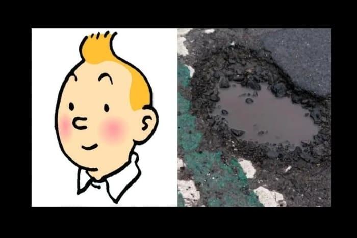 Com quem este buraco flagrado no Reino Unido se parece? - Reprodução/Lancashire Evening Post