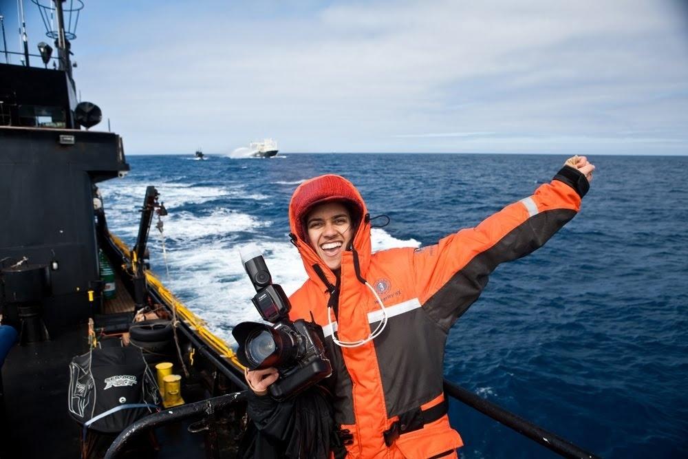A bordo do barco da Sea Shepherd - Divulgação