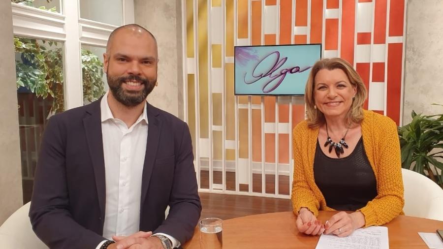 Olga Bongiovanni recebeu o prefeito Bruno Covas no seu programa da Rede TV! - Instagram