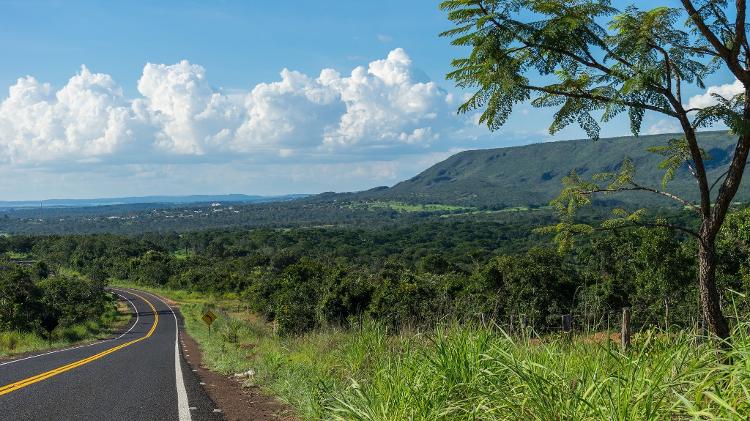Vista da Serra de Caldas Novas, entre Rio Quente e Caldas Novas - Pablo Regino/Mtur - Pablo Regino/Mtur