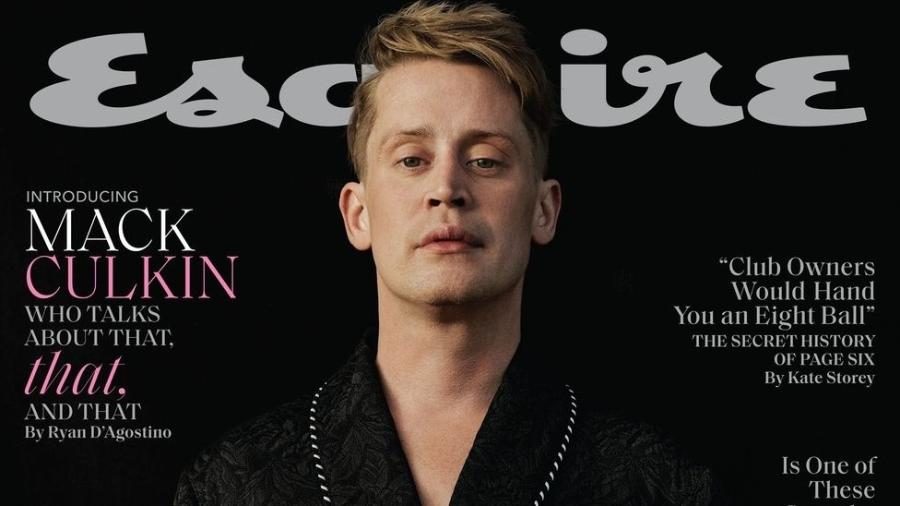 Macaulay Culkin na capa da revista "Esquire" - Divulgação/Esquire