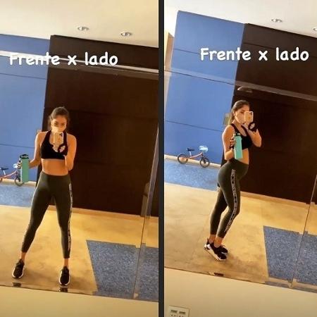 Grávida, Romana Novais exibe barriga durante treino - Reprodução / Instagram