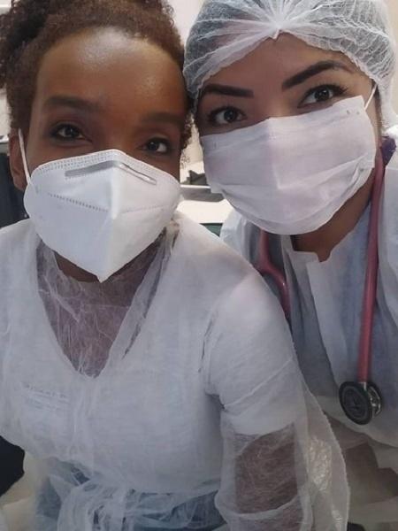 Thelma Assis trabalha em hospital de Manaus no combate à covid-19 - Reprodução/Instagram @fisioanarocha