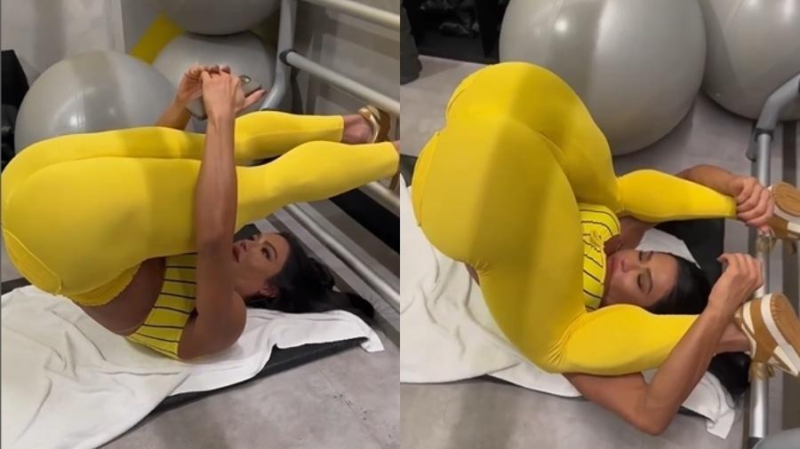 Gracyanne Barbosa mostra superflexão ao fazer exercício Gracyanne Barbosa mostra superflexão ao fazer exercício