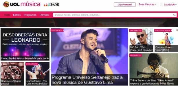 UOL Música Deezer é o serviço de streaming do UOL - Reprodução