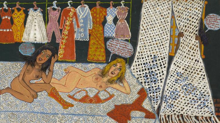A obra "Três Mulheres", de 1972, da pintora brasileira Maria Auxiliadora - Acervo Masp - Acervo Masp