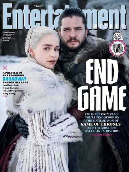 Daenerys (Emilia Clarke) e Jon Snow (Kit Harington) estão na primeira foto da última temporada de "Game of Thrones" - Reprodução/Entertainment Weekly
