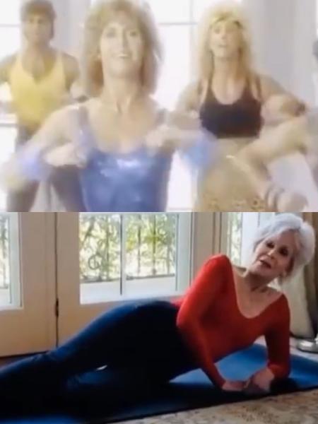 Jane Fonda revive vídeos de ginástica dos anos 80 - REPRODUÇÃO/INSTAGRAM