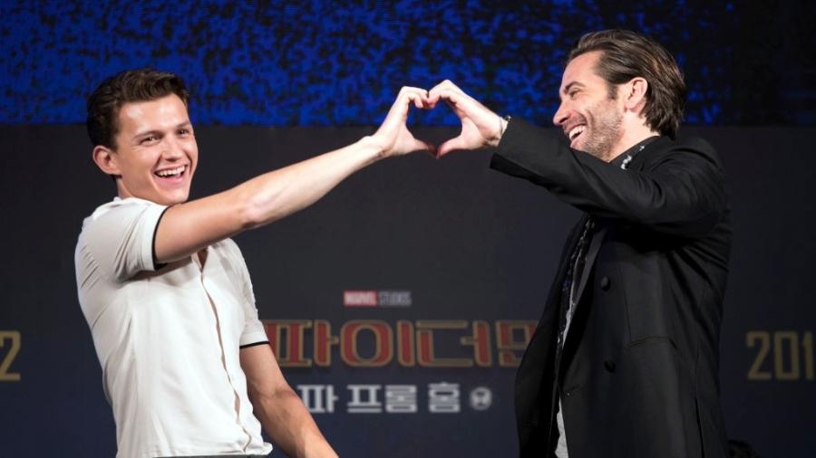 Tom Holland e Jake Gyllenhaal em convenção na Coreia do Sul - Getty Images