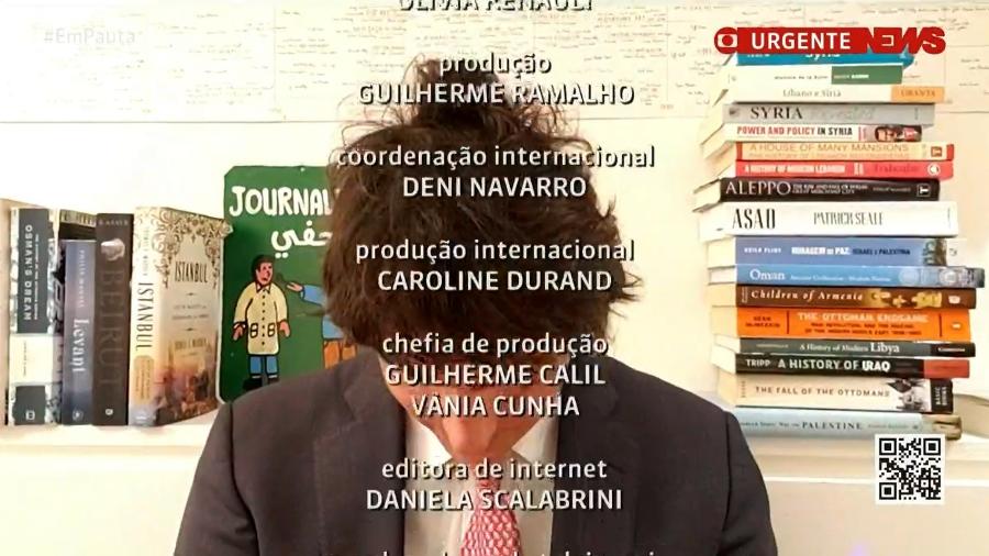 Andréia Sadi zoa "cabelo todo bagunçado" de Guga Chacra ao vivo - reprodução/GloboNews