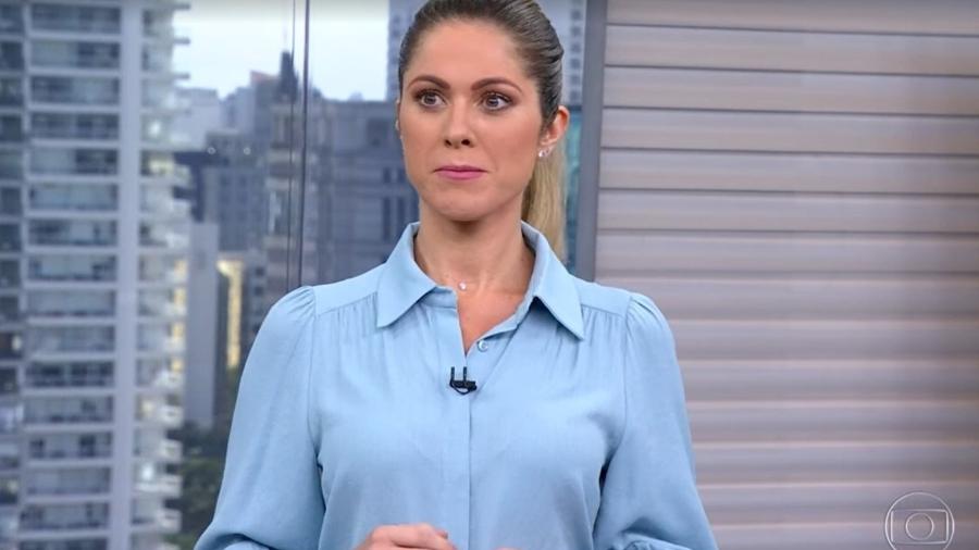 Jacqueline Brazil foi pega de surpresa por erro de transmissão e ficou no ar durante reportagem do telejornal "Bom Dia Brasil" - Reprodução/TV Globo