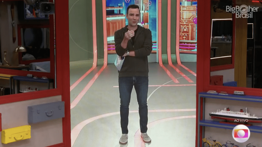 BBB 23: Tadeu Schmidt em noite de eliminação - Reprodução/Globoplay