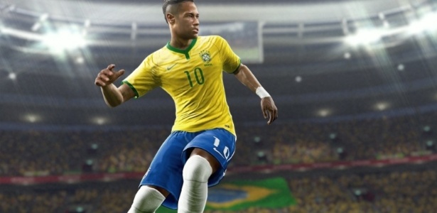 Com a camiseta do Brasil, Neymar Jr. será a capa do novo "Pro Evolution Soccer" - Divulgação