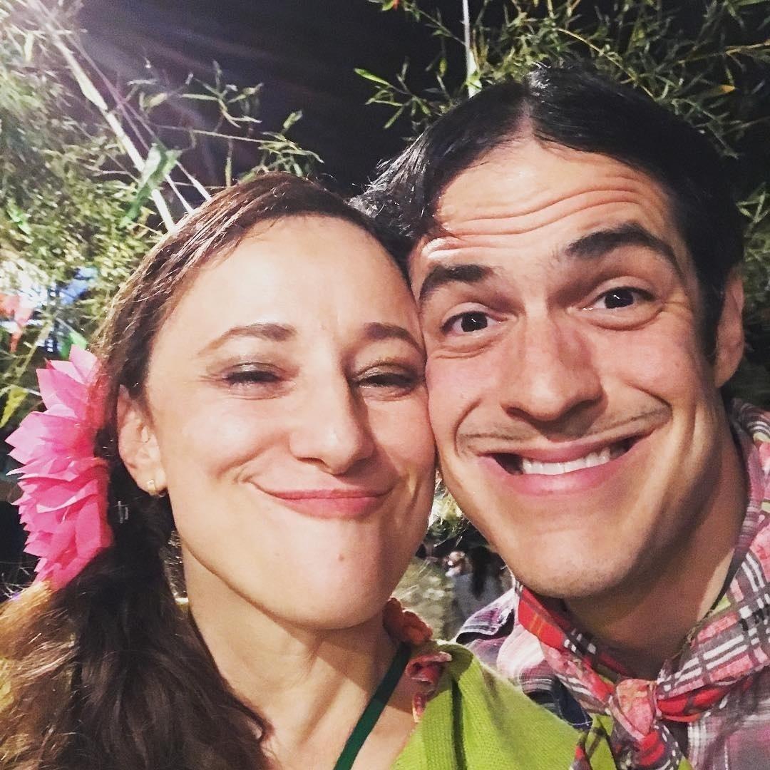 Paula Braun e Mateus Solano na festa julina de "Pega Pega" - Reprodução/Instagram/paulabraunoficial