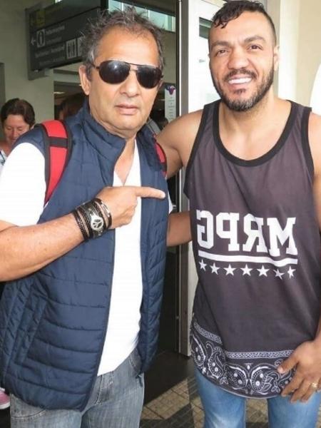 Zé Congonhas com o cantor Belo no aeroporto em São Paulo - Reprodução/Instagram/zecongonhasoficial