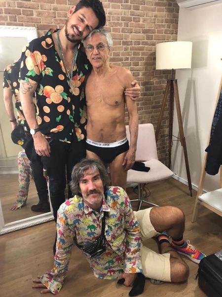 Caetano, João Vicente e Felipe Veloso - Reprodução/Instagram