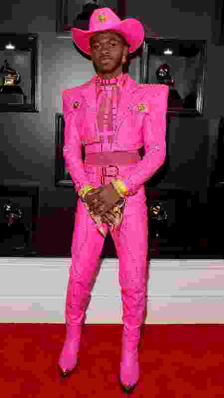 Lil Nas X incorpora o estilo cowboy com elementos de couro do BDSM - Getty Images