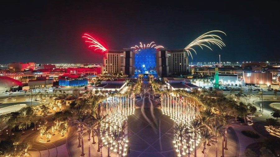 A cerimônia de abertura da Expo 2020, em Dubai, aconteceu ontem (30) - Reprodução/Instagram