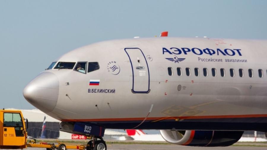 Avião da Aeroflot, companhia estatal de aviação russa - Reprodução