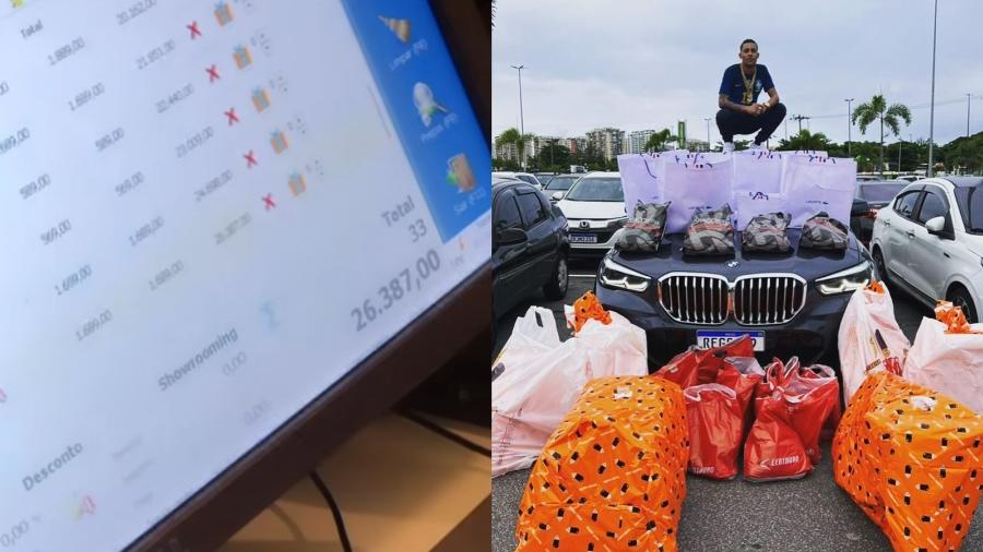 MC Poze do Rodo mostra compras após dia no shopping - Reprodução/Instagram