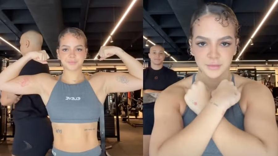 Mel Maia ostentou o corpo musculoso nas redes sociais - Reprodução/Instagram