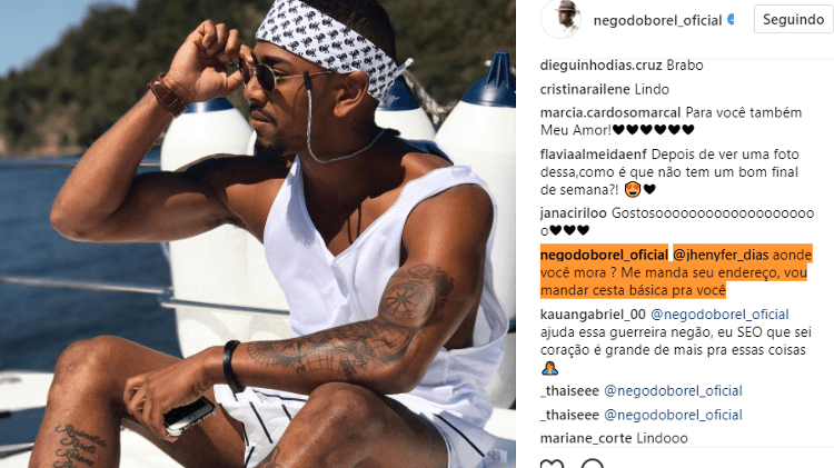 Nego do Borel responde a fã - Reprodução/Instagram - Reprodução/Instagram