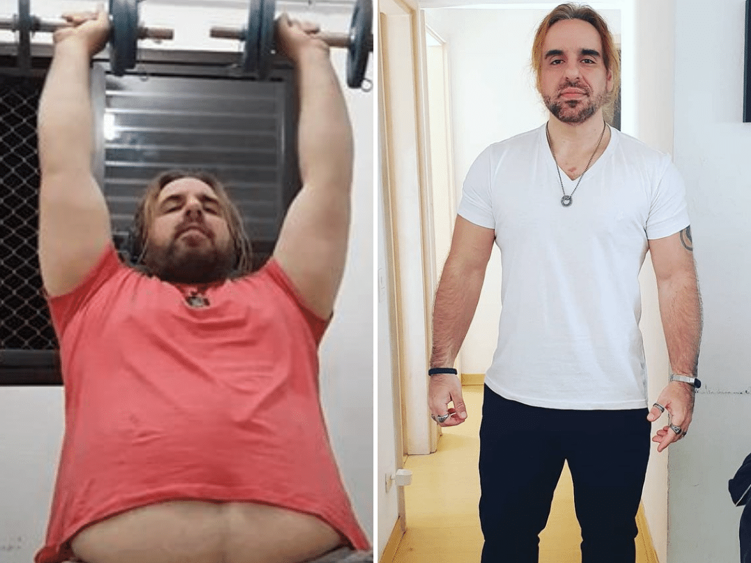 Após mulher ter câncer de mama, ele decidiu focar na saúde e perdeu 73 kg