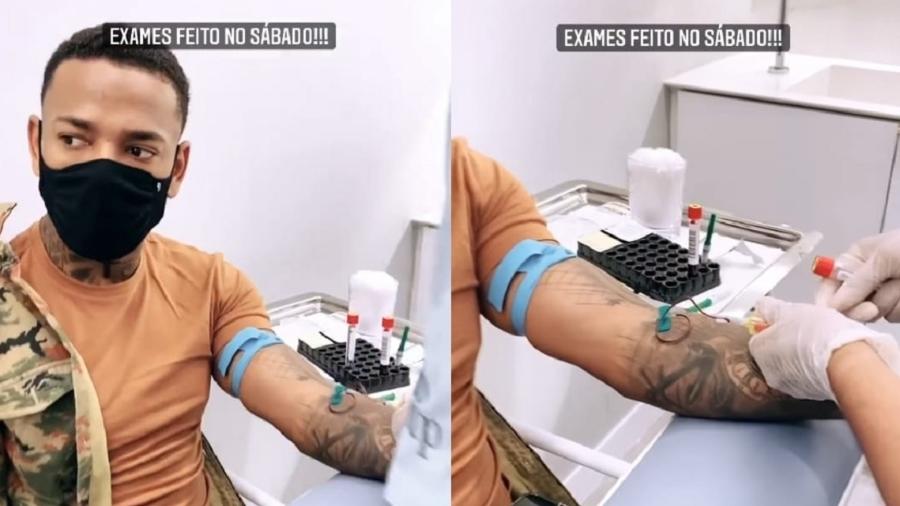 Nego do Borel mostrou imagens fazendo exames de sangue - Reprodução/Instagram