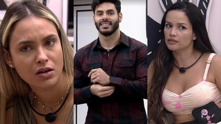 Sarah, Rodolffo e Juliette no "BBB 21" - Reprodução/Globo